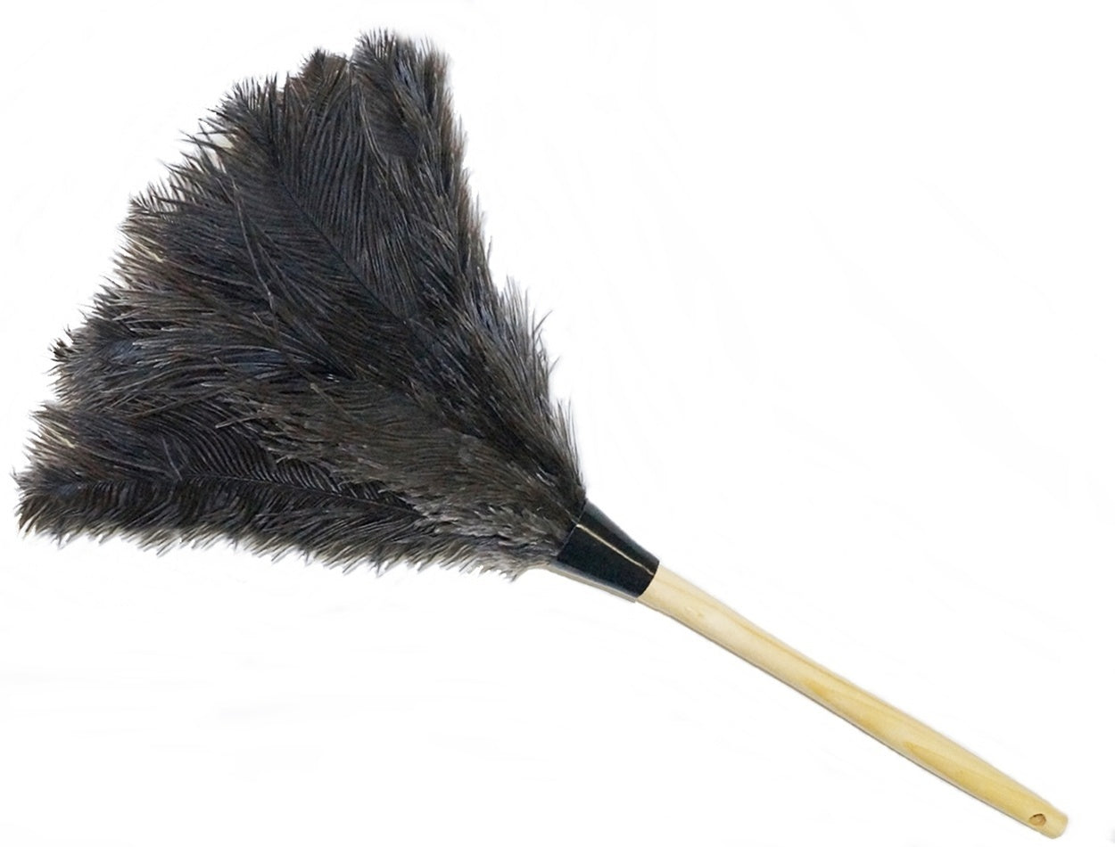 20" Ostrich Feather Duster--Gray/Brown Feathers