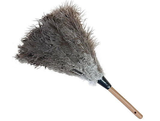17" Ostrich Feather Duster--Gray/Brown Feathers