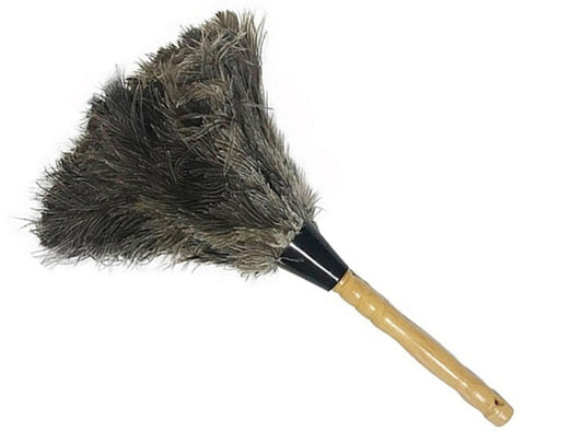 14" Tri-Secure Ostrich Feather Duster--Gray Feathers